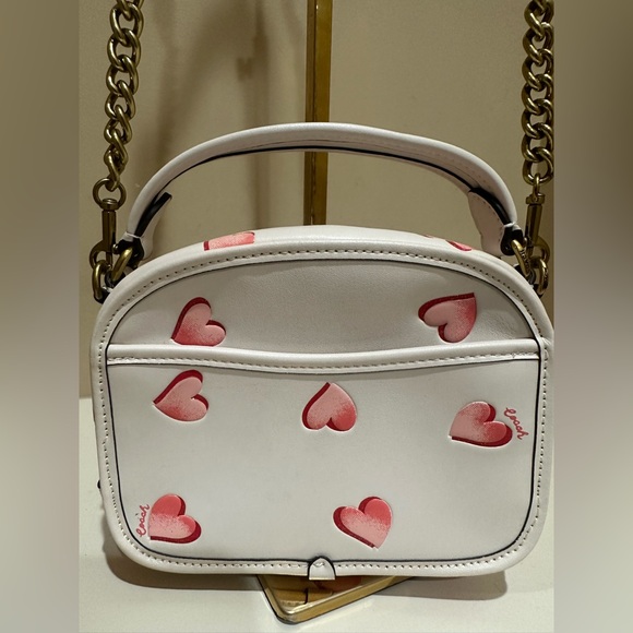Coach Limited Edition Lunchbox Top Handle With Heart Print EUC - Picture 8 of 16